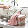 5/10/20pcs Hanging Thickened Coral Fleece Dishcloth Soft Absorbent Towel Suitable for Kitchen, Car, Window Cleaning Towel