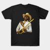 Men Black Print T-shirt Hank Williams Jr Vintage No-Cut Transfer Paper Print Cotton Tshirt