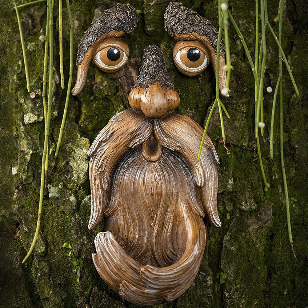 1 Pc Bird Feeder Unique Tree Face Bird Feeder Garden Yard Decoration Outdoor Whimsical Tree Hugger Sculpture Art Decor