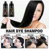500ml Natural Herbal Instant Black Hair Dye Shampoo For White Hair Coloring