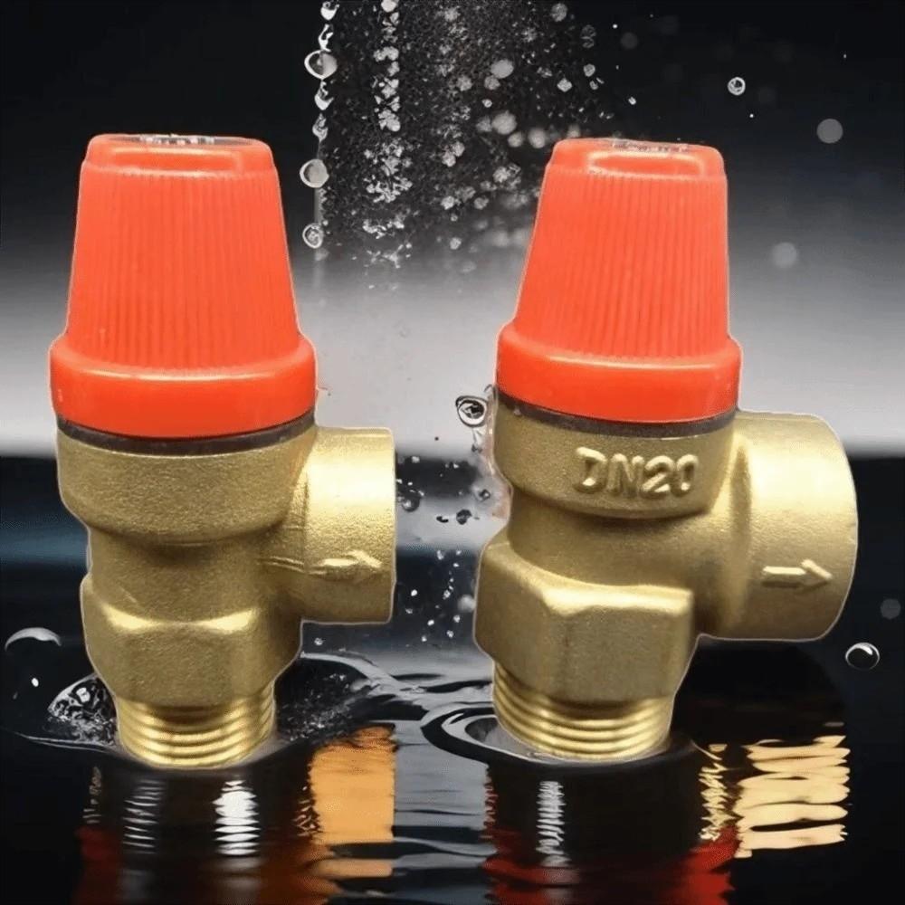 Brass Automatic Drain Valve Wall-mounted with Meter Solar Safety Valve 3/5/6 Bar Pressure Valve Boiler Water Heater Supporting