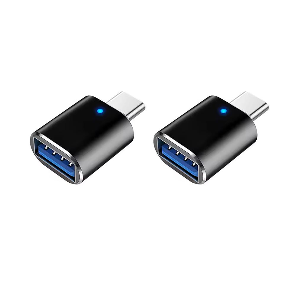 NNBILI 1-5pcs USB 3.0 To Type C Adapter LED OTG To USB C Male To USB A Female Connector For HUAWEI Samsung Xiaomi POCO Adapters 3