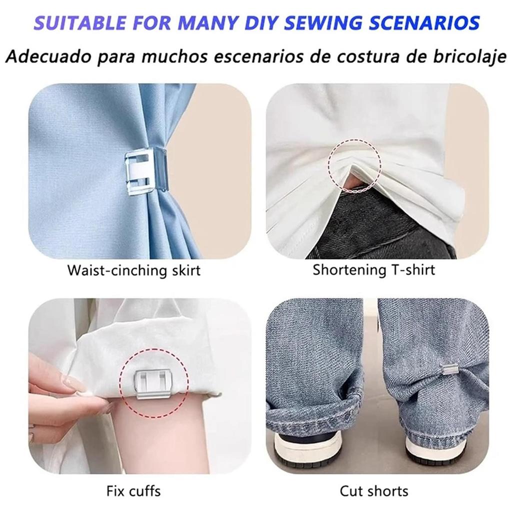 Hem Clips for Pants 500pc Leg Shortening Clip,Non-Slip Edge,Quick Fix,Hidden Adjuster,Sewing Accessories