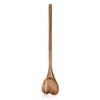 Portable Premium Love Wooden Spoon Long Handle Ergonomic Design Heart Spoons Simple Wooden Teaspoon For Tea Honey Desserts