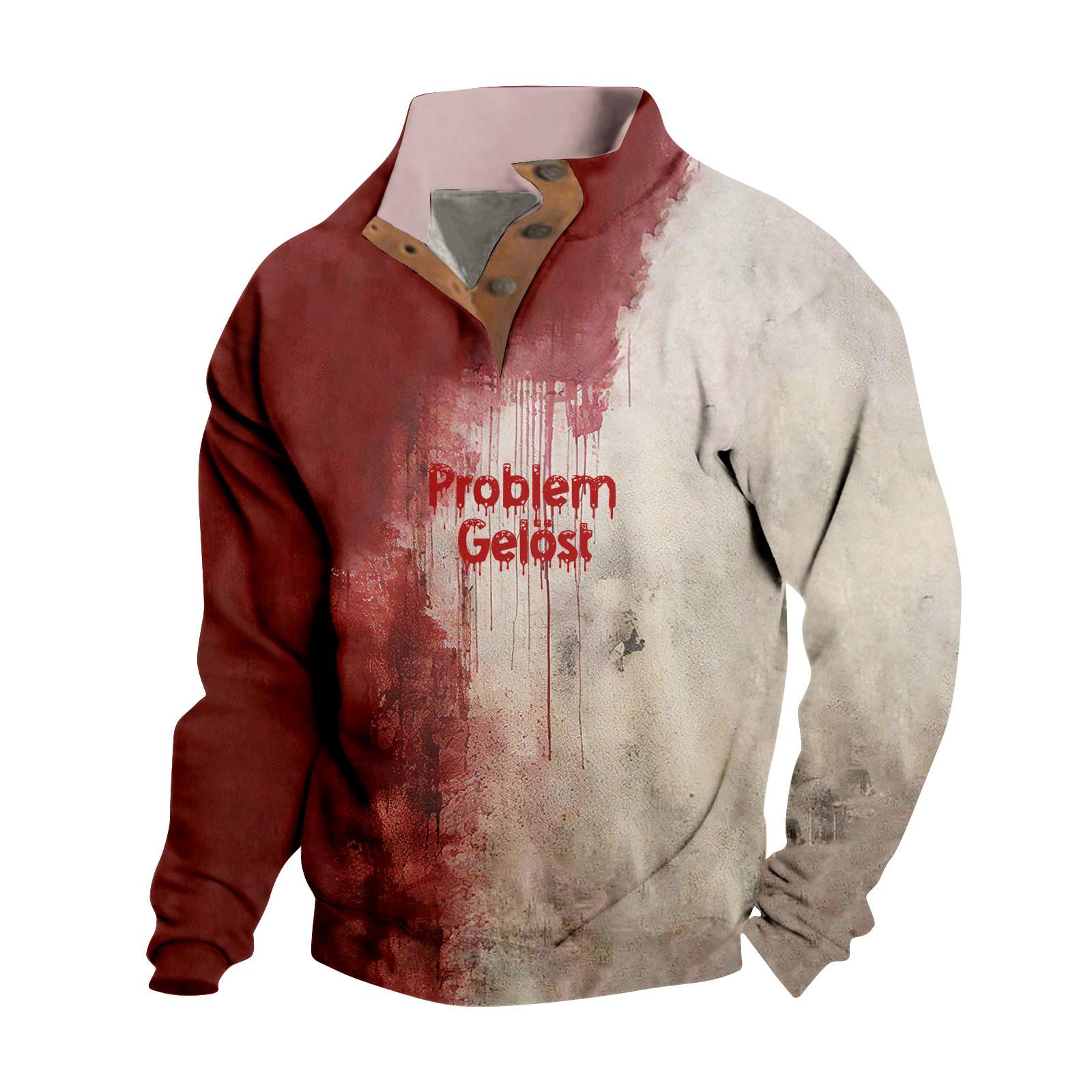 

Мужская толстовка с воротником-стойкой на открытом воздухе, повседневные свитера, топы XL арбуз красный