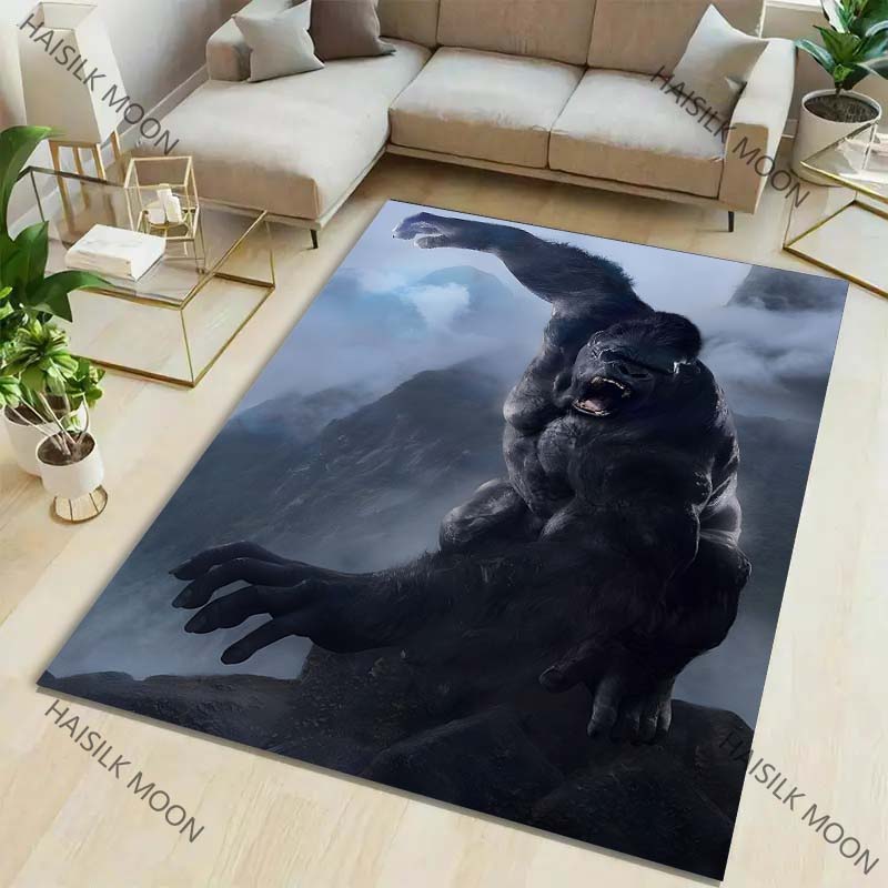 1PC Movie Gorilla Pattern Carpet for Living Room Bedroom Sofa Home Decor Non-slip Floor Mat Large Size Luxury Gift