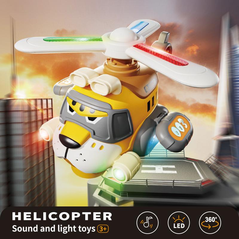 Non-Toxic Rotating Tiger With Light Electric Airplane Toddler Cartoon Toys With Sounds Children'S Toy Helicopter For Children Birthday Gifts