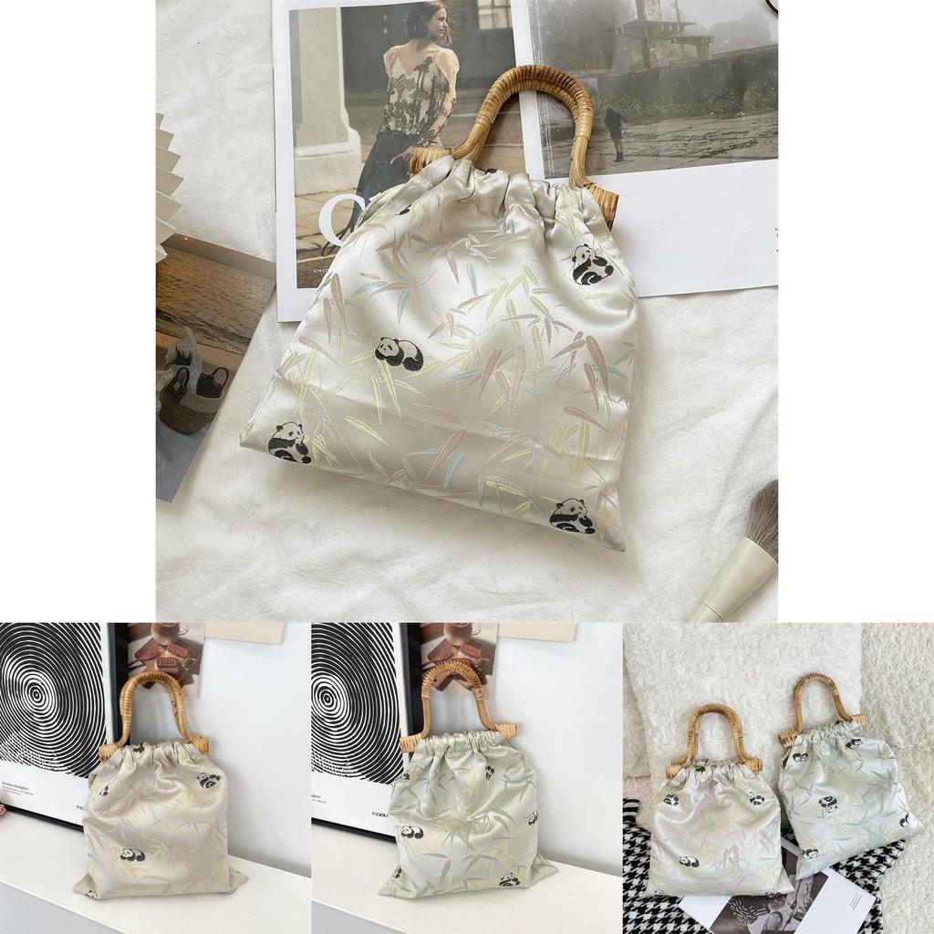 And Chic Soft Panda Leaf Tote Bag In Pink And Green For Fashionable Outings Casual