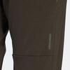Adidas Essential Knit Pants With Cuffed Ankles And Logo Print Men Sportswear Bottoms Dark-Grey Olive-Green HE5159