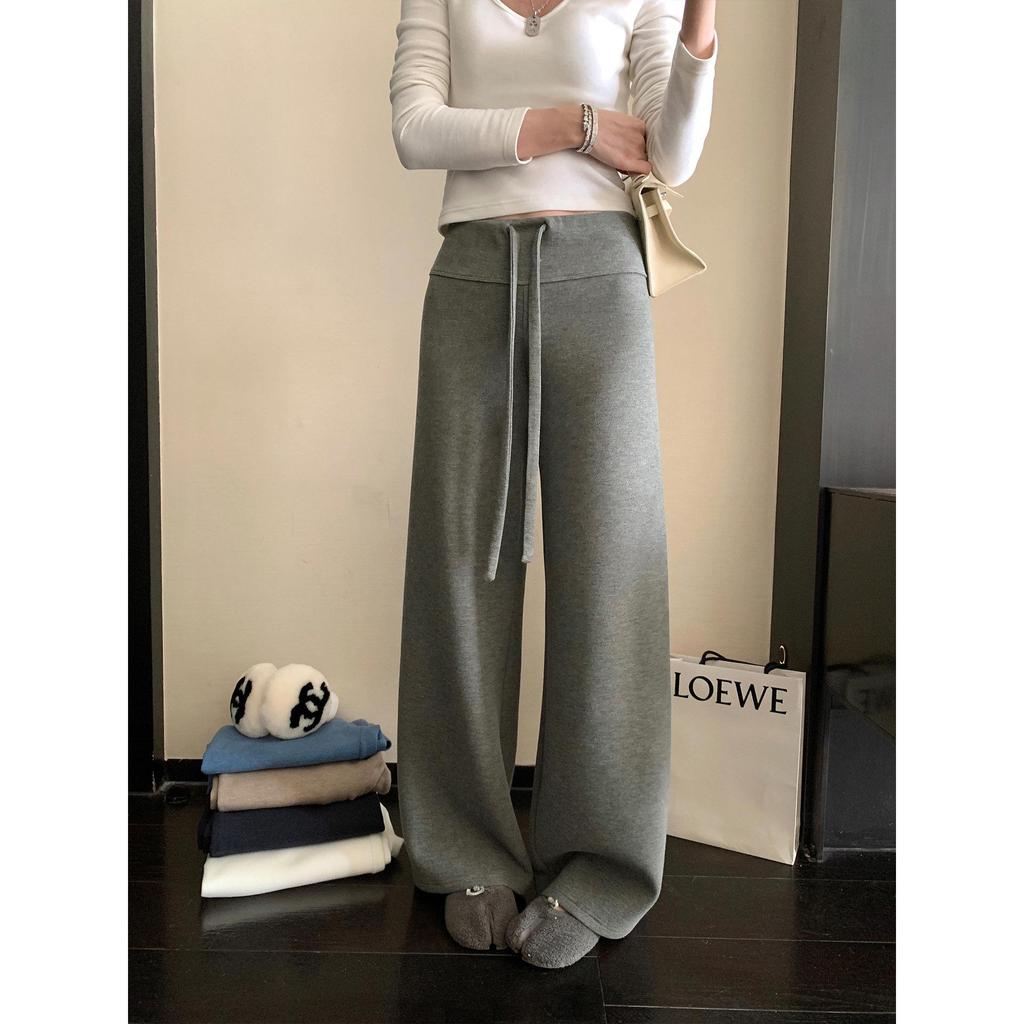 A mere Ouyang 'Hot Seller Lazy Pants 2.0' Thick Wool Wide-Leg Sweatpants