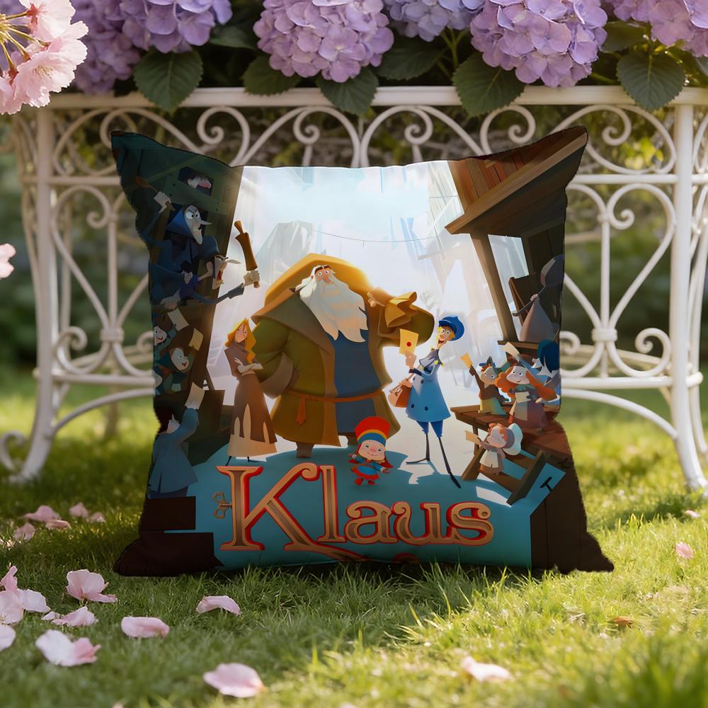 K-Klaus Film Cushion Cover Home & Car Dual-Scene Pillow Cover: Reversible for Premium Comfort
