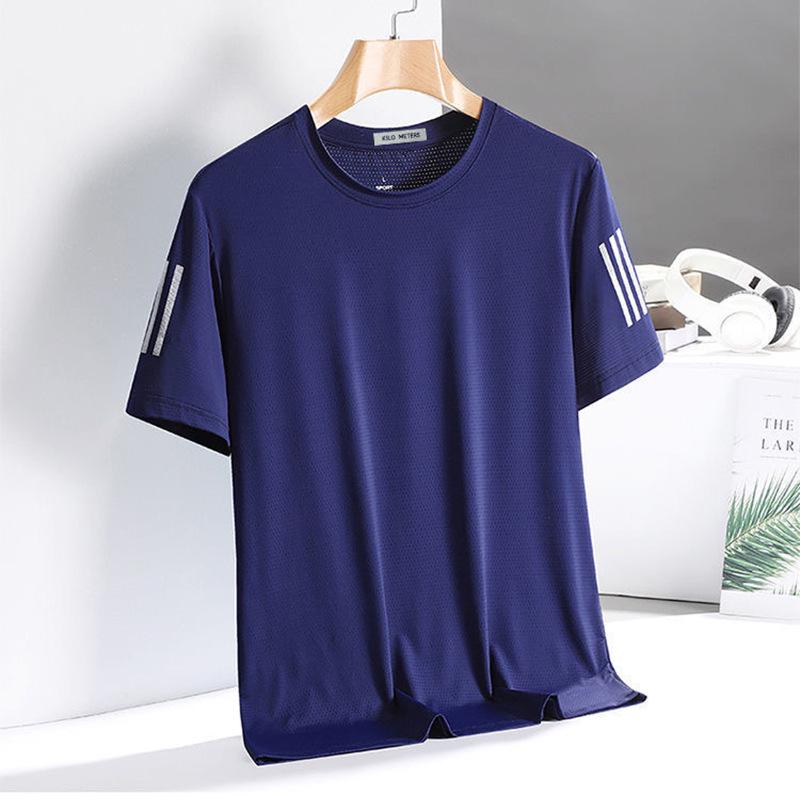 Men's Quick-Dry Summer Ice Silk Round-Neck Short-Sleeve Sports T-Shirt