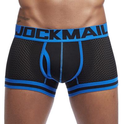 Boxershorts Marke Herren-Unterwäsche, atmungsaktives Nylon-Mesh, gespleißt, weiche Baumwolle, Unterhose, niedrige Taille, Sport, Herren-Unterhose