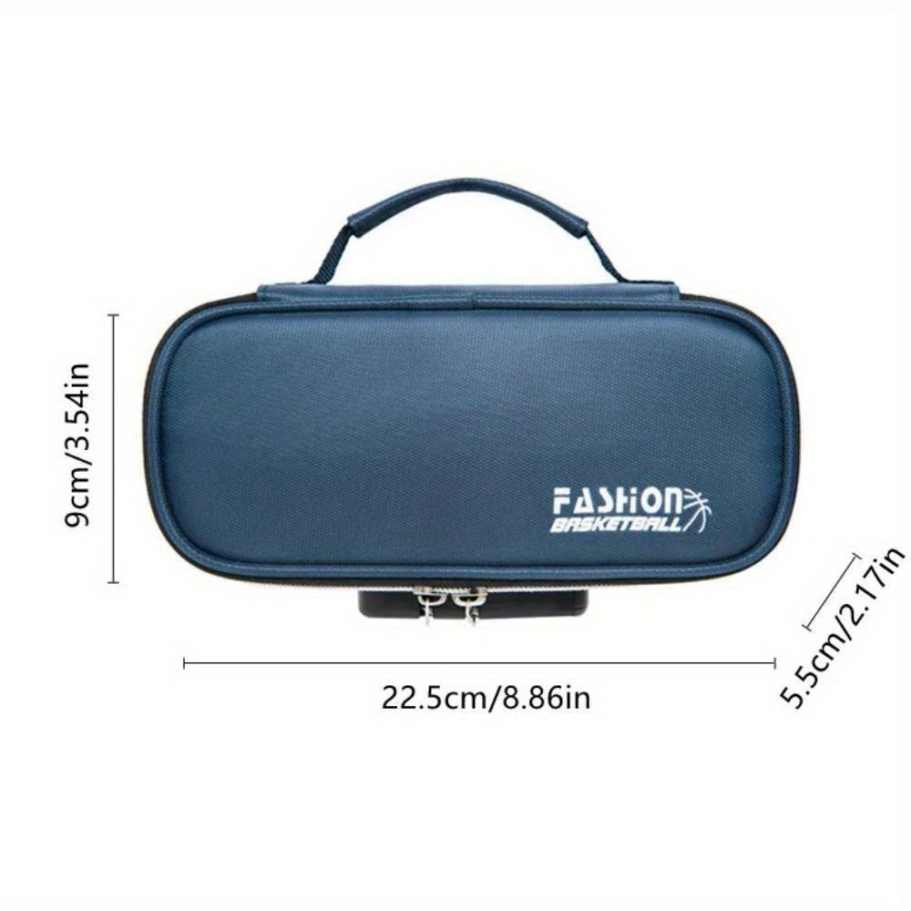 Bærbar Passordlås pennal Boy Canvas Penalveske stor kapasitet pennaler Student skrivesaker bag barn pennevesker gaver