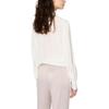 Armani Exchange SS24 Solid Color Polo Collar Single-Breasted Loose Long Sleeve Shirt Women shirts White 3DYC09-YNXZZ-1125