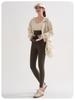 Women's High Waist Slimming Yoga Pants - Spring/Autumn Elastic Base Layer, 8-Point Length for Short Women