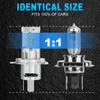2Pcs H4 LED Headlight Bulbs High&Low Beam 36000LM Canbus Turbo Car Motorcycle Head Lights Super Bright Automotive Moto Headlamp Plug&Play 6500K White