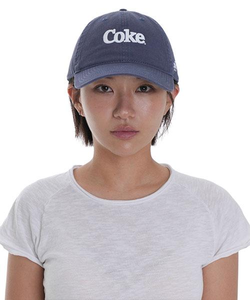 Amelikannideul Coca-Cola Coke Logo Ballpark Cap - Stone Blue