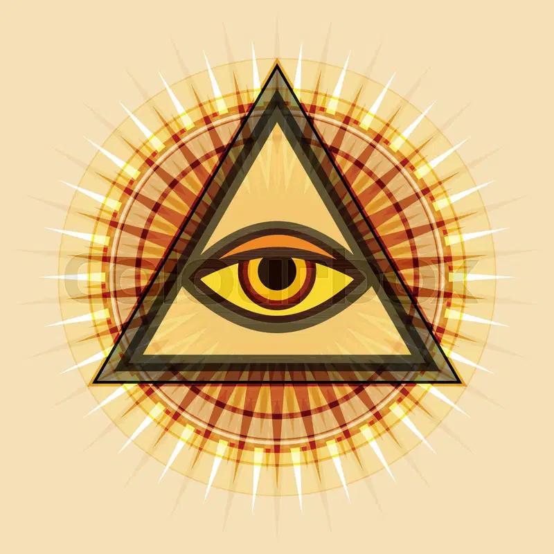 Eye God Triangle Necklace Pendant Amulet Talisman Ancient Egypt Egyptian Protect Magic Evil Demon Ghost Jewelry Gift Hip Hop Rock Goth Gothic