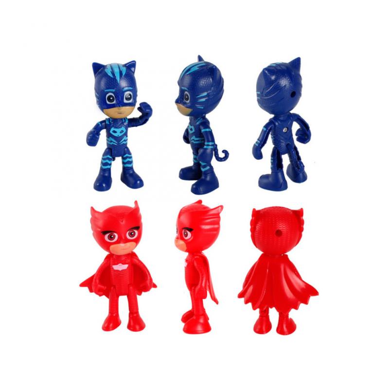 6pcs Masked Pajamas Little Hero Doll Movable Toy Kids Gift