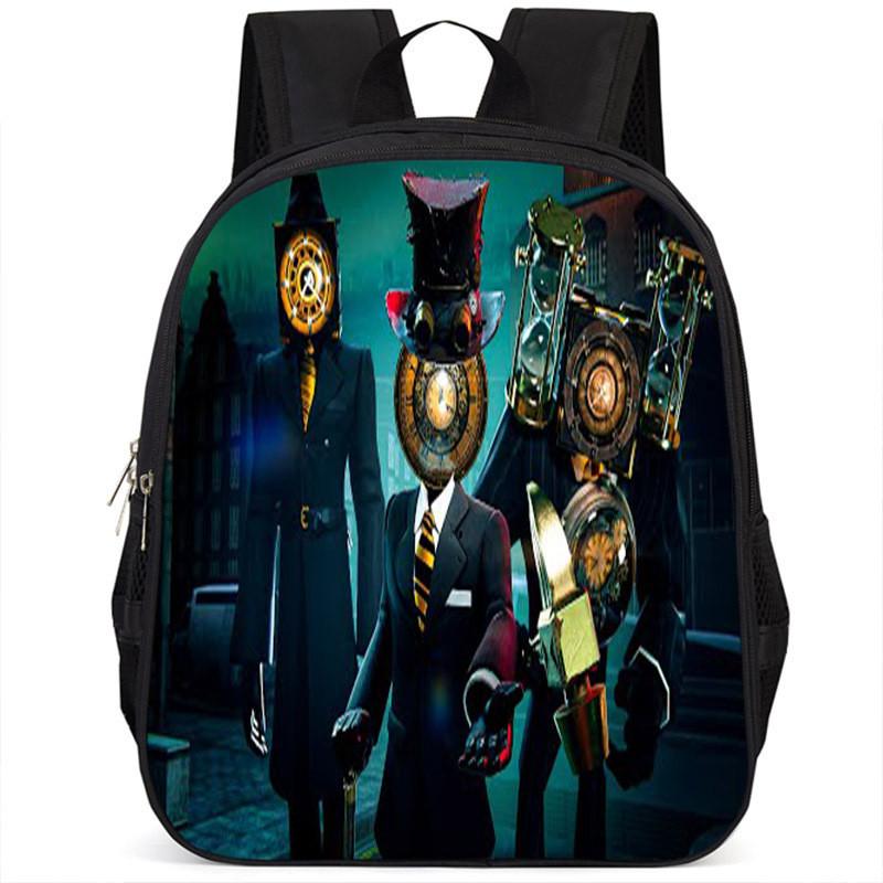 Fashionable Skibidi Toilet Kids Backpack Large Capacity Nylon Bag Unisex Design