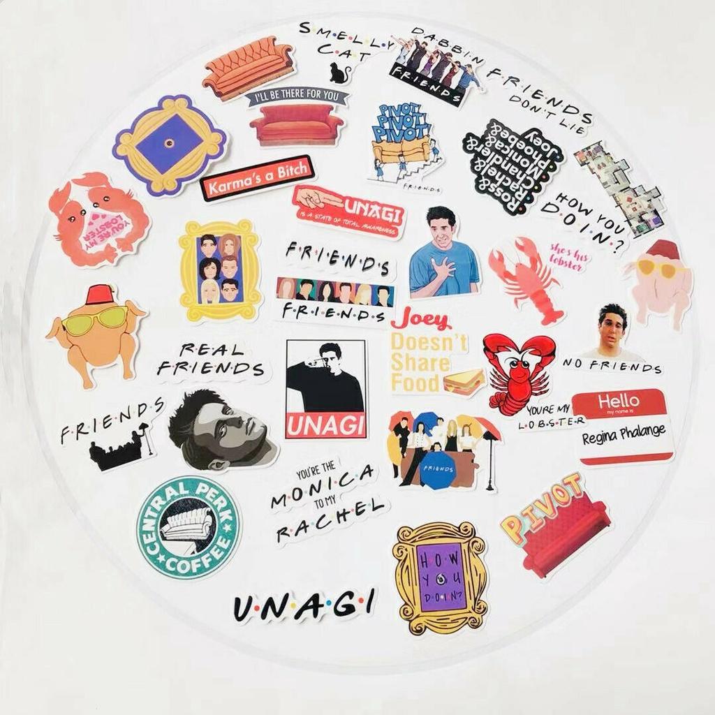 Superior Quality Friends Tv Show Decal Stickers Ideal For Luggage And Skateboards