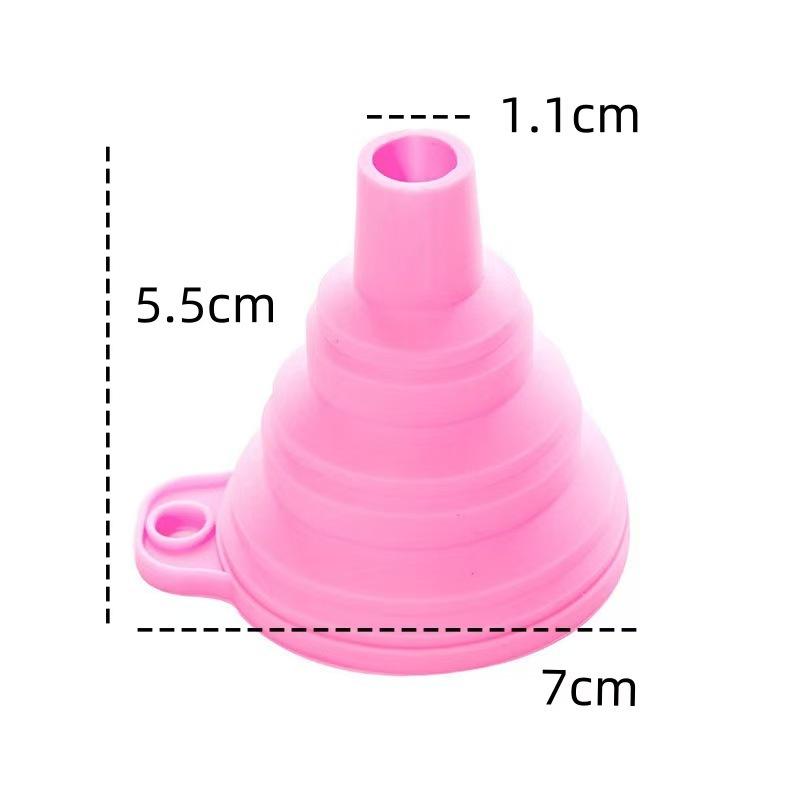 1pc Red Silicone Funnel Mini Multifunctional Convenient Kitchen Folding And Sub Packaging Tools Kitchen Supplies