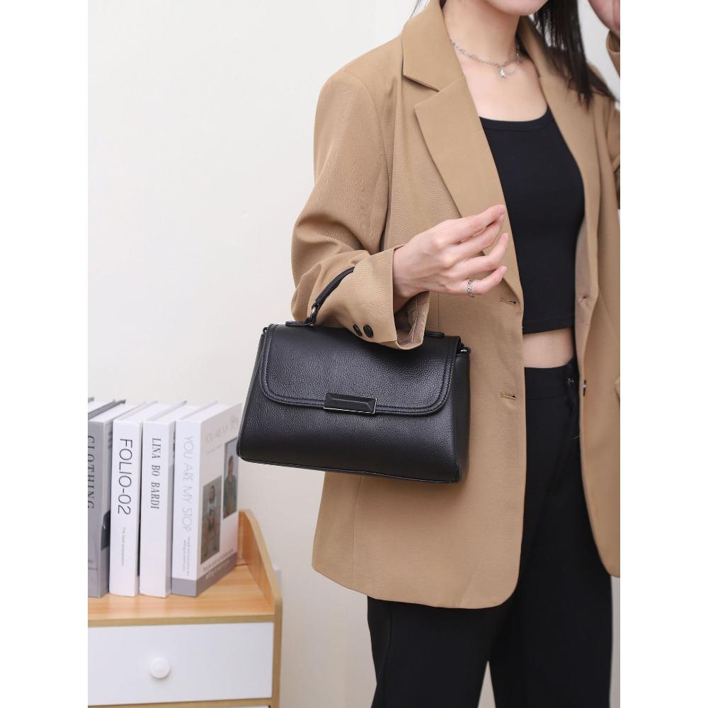 Cowhide Bag Popular Fashion Crossbody Horizontal Shell Bag, Niche One-shoulder Practical Women's Handbag