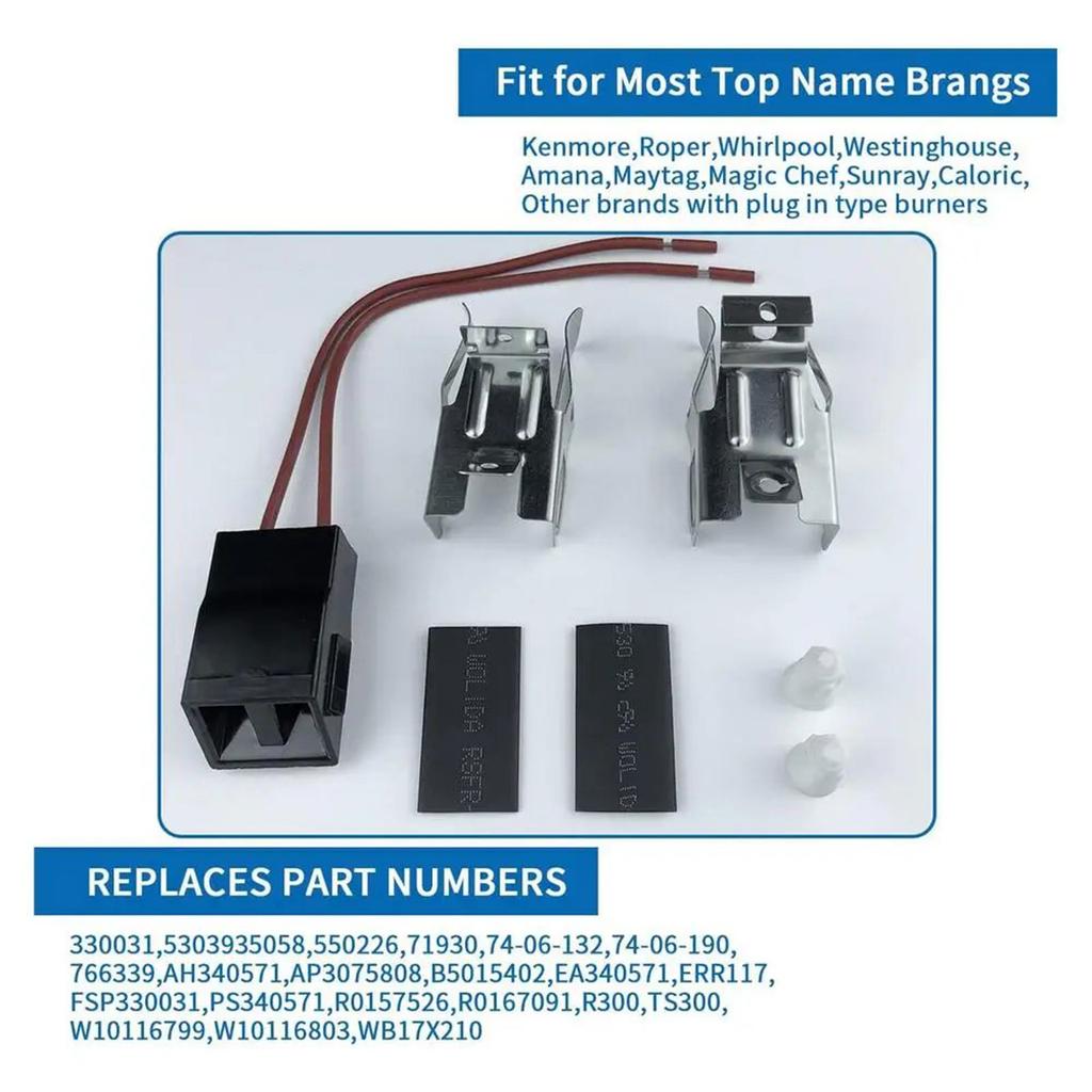 Durable Metal Stove Connector Stove Element Set Range Socket Metal Stove Plug Suitable for Home and Commercial Kitchens