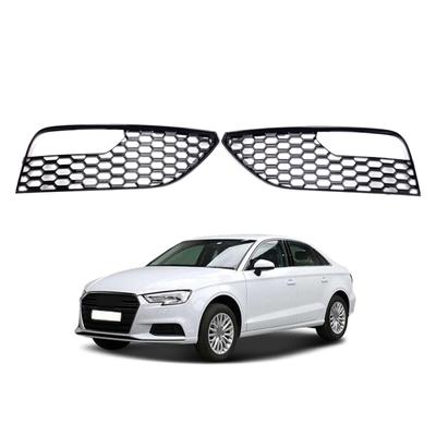 Black Left Right Front Hood Fog Light Lower Grill Grille Cover For A3 2012-2016 Replacement 8V3807681