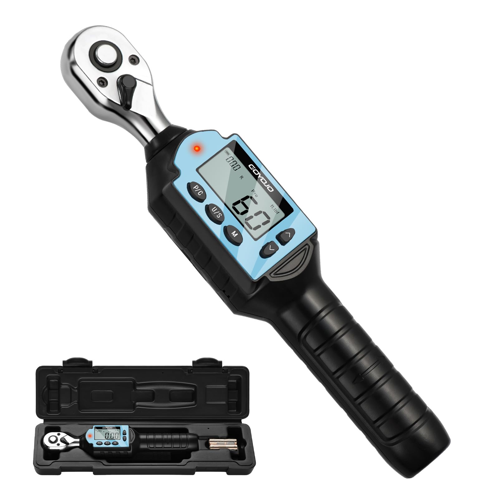 

GOYOJO Digital Torque 3 4 Records 999 for Automotive Tire Home Japanese Instruction Manual Measurement Range Wrench, High-Precision, Durable, Modes,