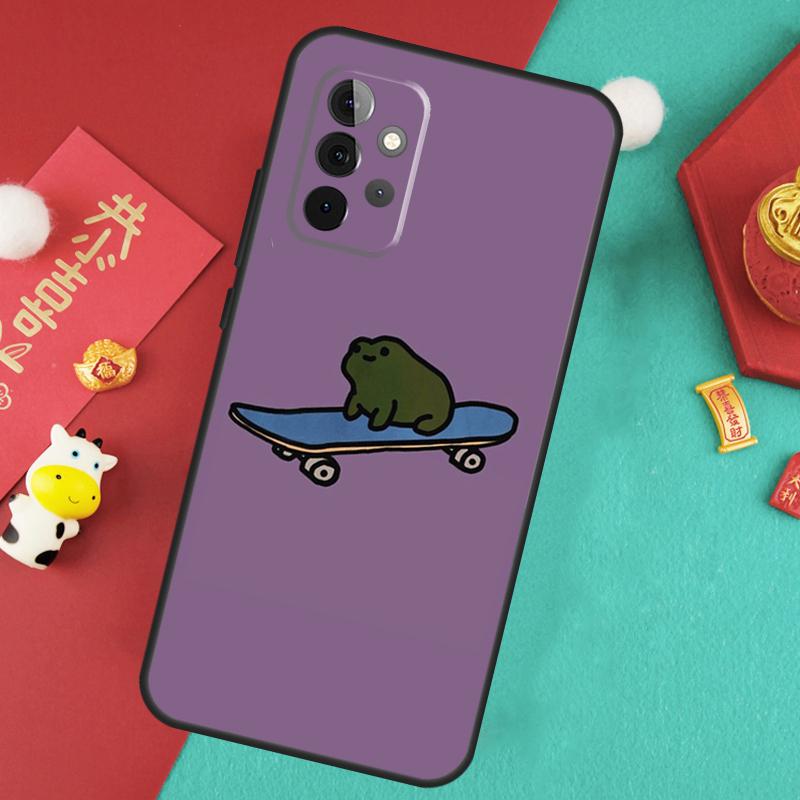 Cute Cartoon Frog Case For Samsung Galaxy A17 A55 A35 A15 A32 A52 A13 A33 A53 A14 A34 A54 A06 A16 A26 A36 A56