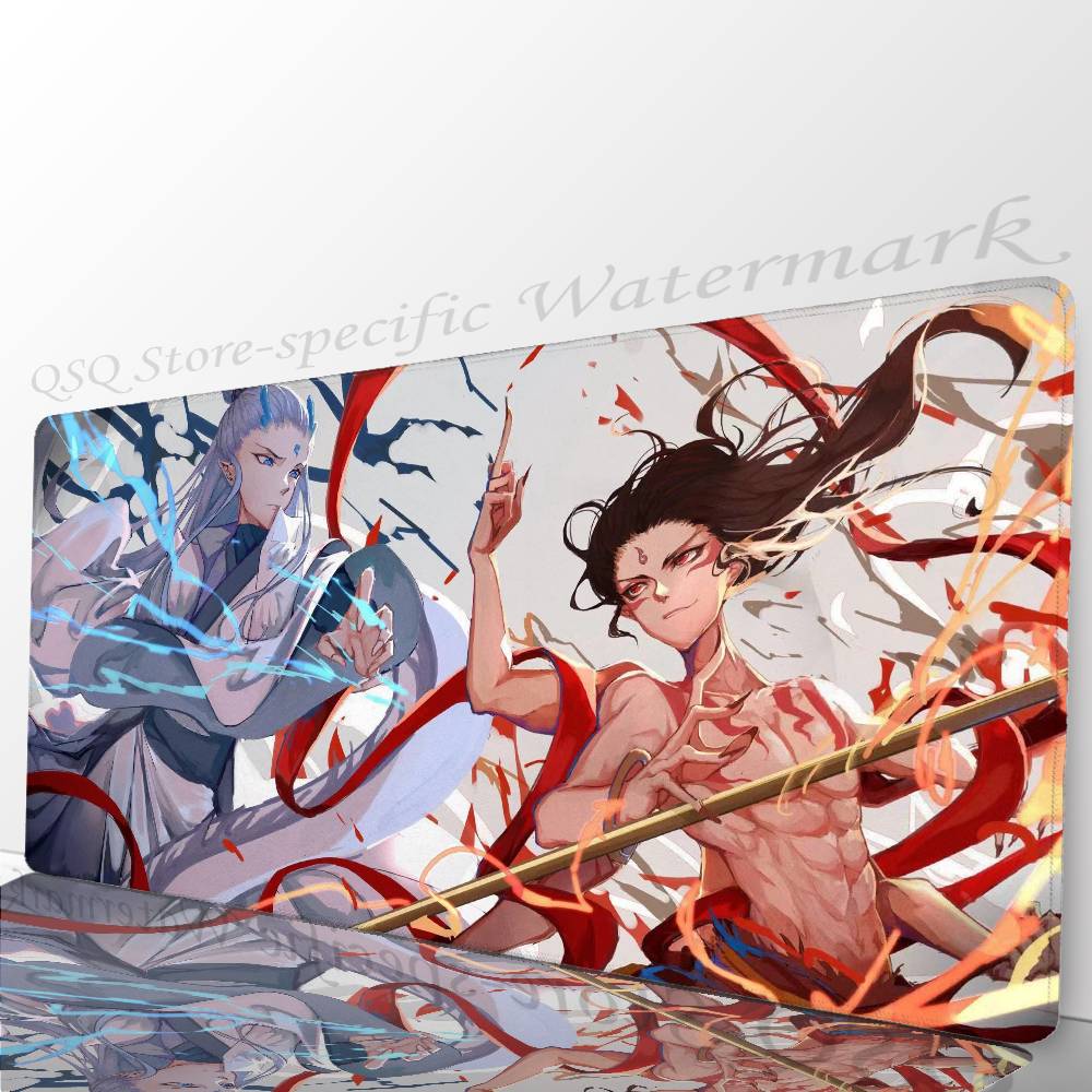 Nezha Movie Animation Mousepad Mouse Mat Desk Mat With Pad Gaming Accessories Prime Gaming XXL Keyboard Pad Padding Mat