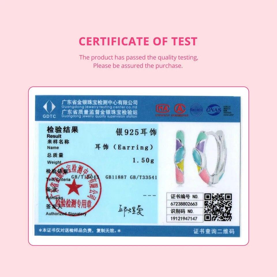 BAMOER 925 Sterling Silver Rainbow Heart Hoop Earrings Cute Dainty Candy Jewelry for Women Girls