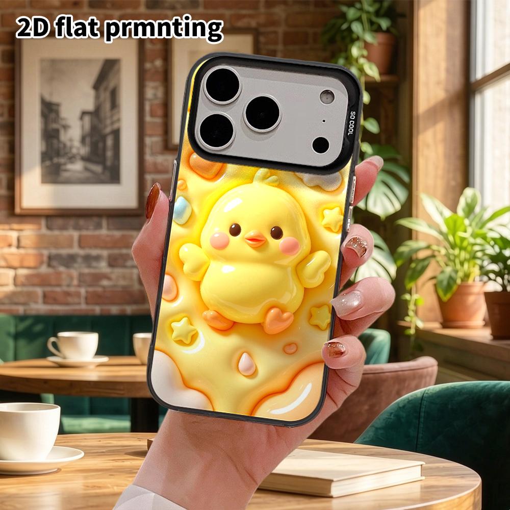 Handyhülle: 2D-Flachdesign, geeignet für iPhone 18 17 16 15 14 13 Pro Schutzhülle, kleines gelbes Küken, perfektes Weihnachts- und Halloween-Urlaubs-Gi