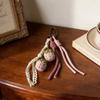 Braided Lanyard Vintage Bag Keychain Cartoon Animal Pendant Keyring Lanyard Charm  Bag Decoration