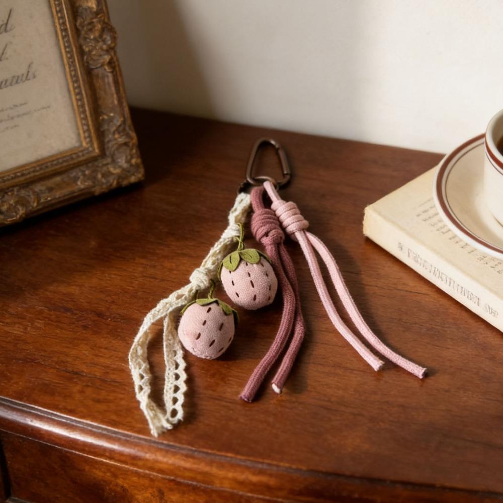 Braided Lanyard Vintage Bag Keychain Cartoon Animal Pendant Keyring Lanyard Charm  Bag Decoration