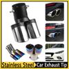 Slant Dual Outlet Car Exhaust Tip Stainless Steel Nozzle for Muffler Silencer Modified Exhaust Systems Universal Car Exterior