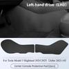 For Tesla Model Y Juniper Model 3 Highland Center Control Side Anti-kick Pad Leather Anti Fouling Pad Foot Mat Car Accessories