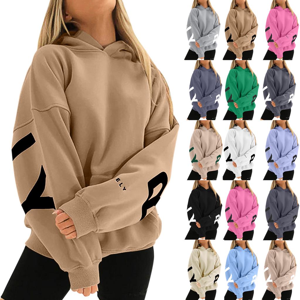 Womens Hoodies Fall Fashion Sweatshirts  Printed Casual Long Sleeve Loose Sweatshirt  Fall Hoodie Sweatshirt