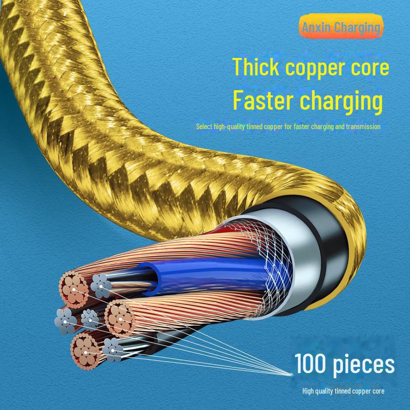 3M Nylon Braided Fast Charging Cable for Apple, Android, Huawei, Type-C Devices