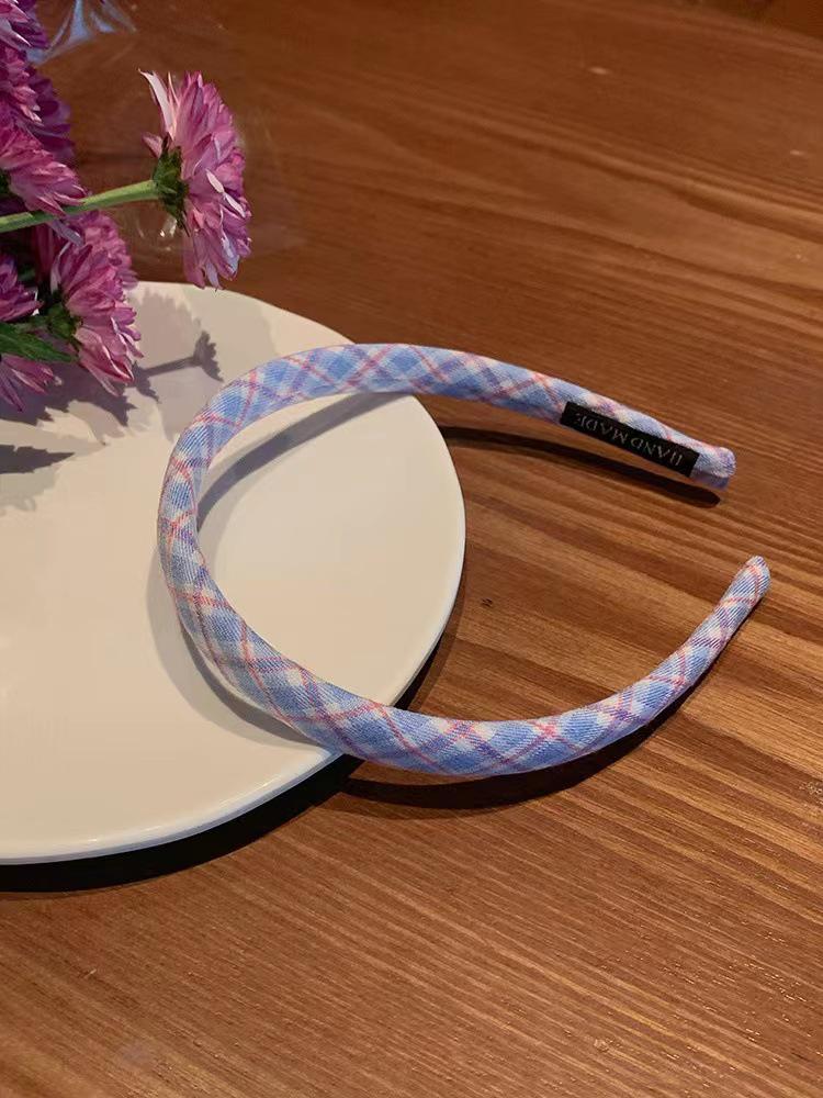Retro French Wide Skull Top Sponge Headband for Women - Milk Coffee Color Hair Accessory
