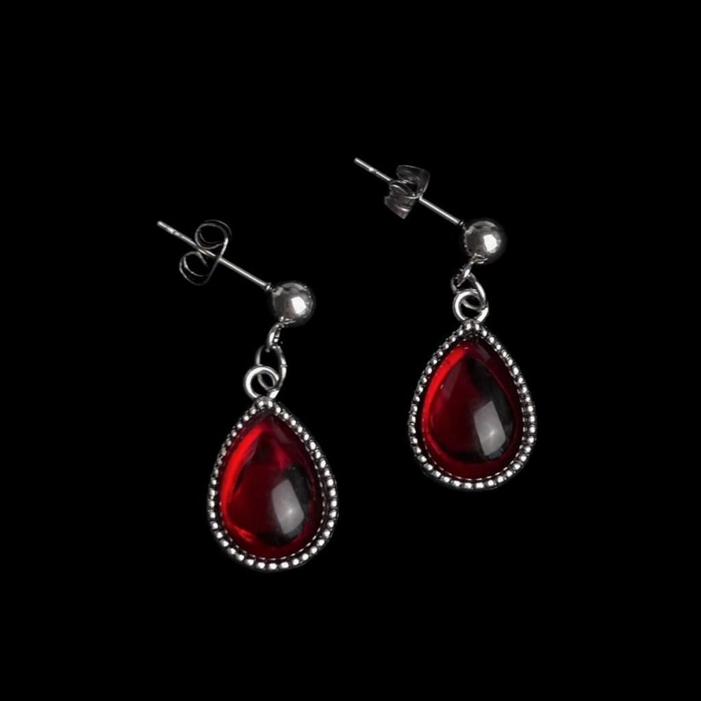 Vampire Blood Drop Necklace Gothic Jewelry With Stainless Steel Chain For Men And Women