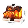 Christmas Village Scene Figurines Decoration LED Lighted Christmas Village House Resin House Figurine for Home