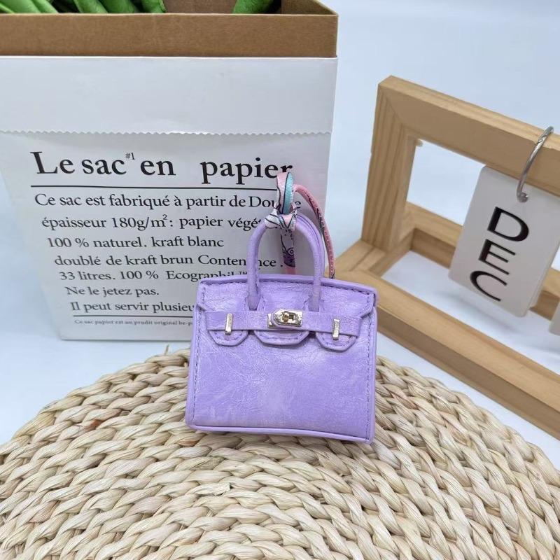 Solid Color Mini Platinum Bag Pendant Earphone Bag Key Bag