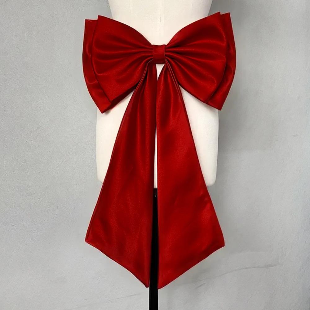 

Large Bow Bridal Belt Removable Wedding Dress Decorations Bow knots Accessories Sophisticated Gown темно-червоний колір