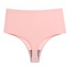 European & American Women's High-Waisted Seamless Ice Silk Thong - Invisible Sports Fitness Underwear