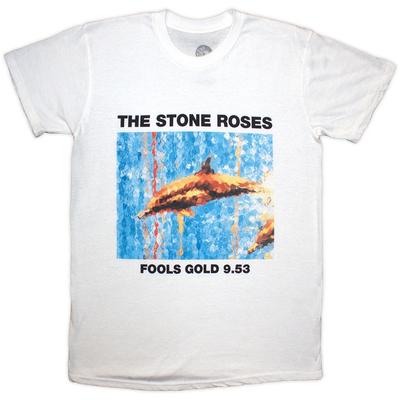 The Stone Roses Unisex-T-Shirt: Narrengold (Weiß)