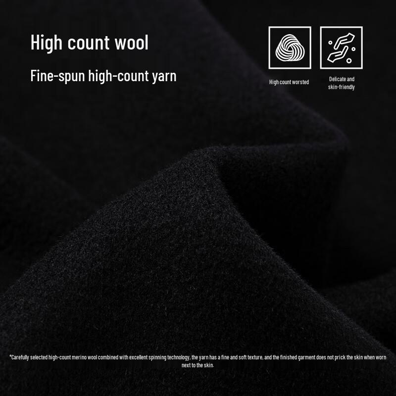 Navigare Men's 100% Wool Hooded Pea Coat