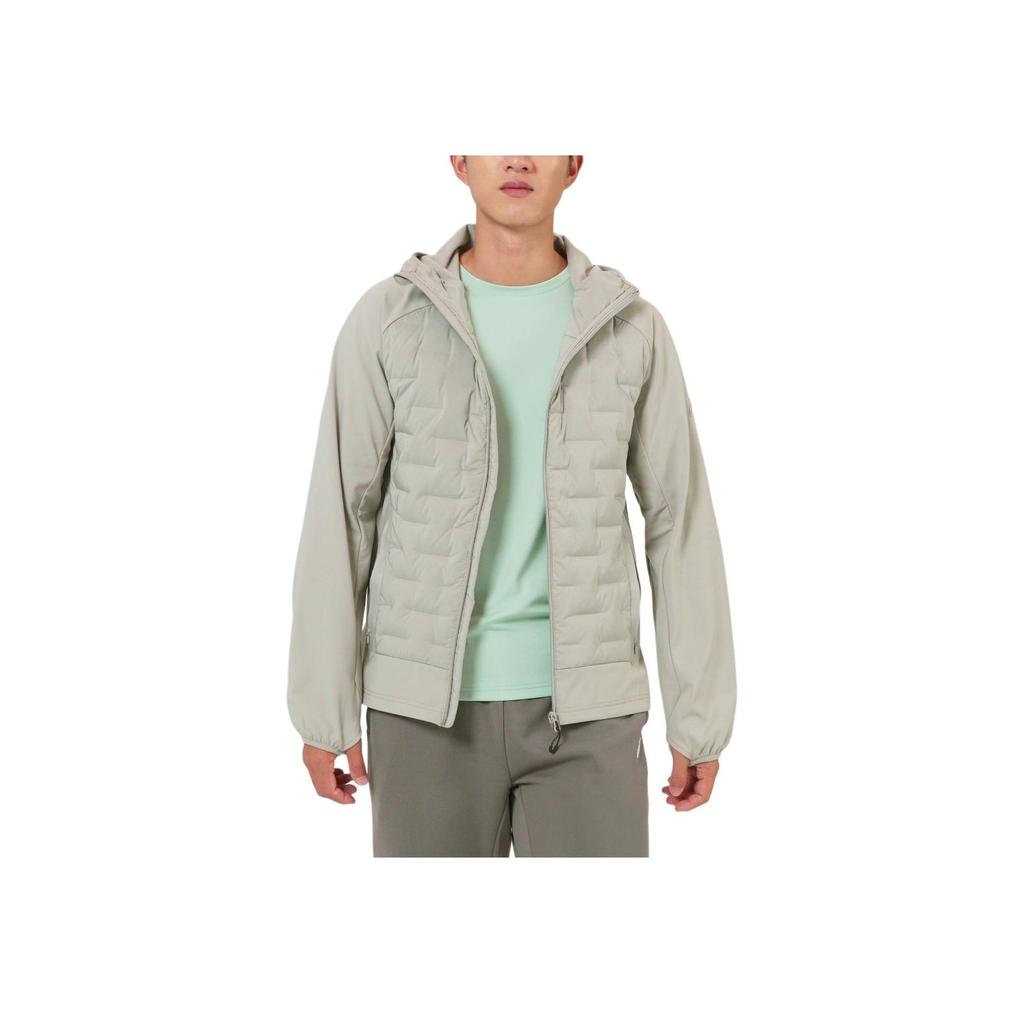 Asics Warm Zip-Up Hooded Jacket Down Coat Men Jackets Gray 2011D203-020